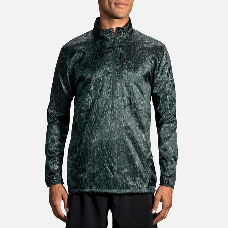 Brooks LSD Pullover Running Jackets - Men's - Green (37045-SRTV)